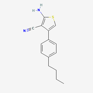 molecular formula C15H16N2S B1332758 2-Amino-4-(4-butylphenyl)thiophene-3-carbonitrile CAS No. 519016-85-4