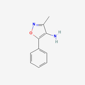molecular formula C10H10N2O B13327616 3-Methyl-5-phenyl-1,2-oxazol-4-amine 