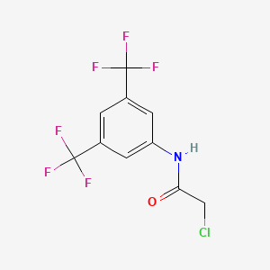 molecular formula C10H6ClF6NO B1332768 N-[3,5-bis(trifluoromethyl)phenyl]-2-chloroacetamide CAS No. 790-75-0