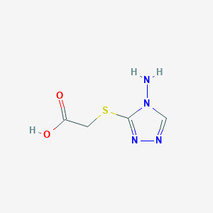 molecular formula C4H6N4O2S B1332781 (4-氨基-4H-[1,2,4]三唑-3-基硫烷基)-乙酸 CAS No. 74599-37-4