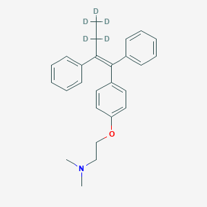 molecular formula C₂₆H₂₄D₅NO B133279 (Z)-2-(4-(1,2-Diphenyl-1-butenyl-3,3,4,4,4-d5)phenoxy)-N,N-dimethylethanamine CAS No. 157698-32-3