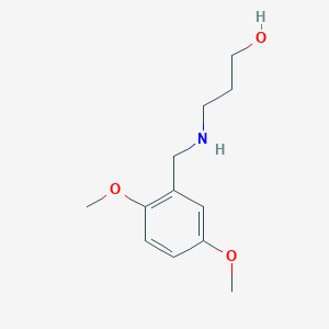 molecular formula C12H19NO3 B1332793 3-(2,5-Dimethoxy-benzylamino)-propan-1-ol CAS No. 40171-91-3