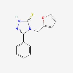 molecular formula C13H11N3OS B1332821 4-(2-furylmethyl)-5-phenyl-4H-1,2,4-triazole-3-thiol 
