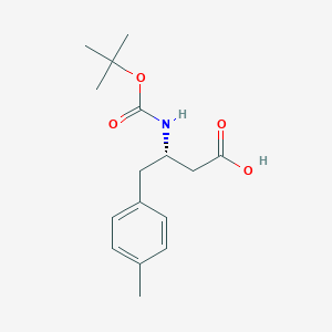 molecular formula C16H23NO4 B1332844 (S)-3-((tert-butoxycarbonyl)amino)-4-(p-tolyl)butanoic acid CAS No. 270062-96-9