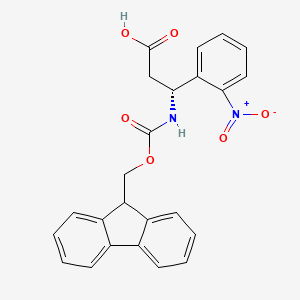molecular formula C24H20N2O6 B1332859 (R)-3-((((9H-Fluoren-9-yl)methoxy)carbonyl)amino)-3-(2-nitrophenyl)propanoic acid CAS No. 517905-93-0