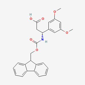 molecular formula C26H25NO6 B1332866 Fmoc-(R)-3-Amino-3-(3,5-dimethoxy-phenyl)-propionic acid CAS No. 511272-41-6