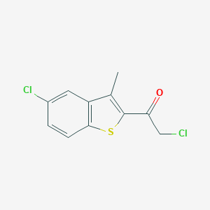 molecular formula C11H8Cl2OS B133289 2-Chloro-1-(5-chloro-3-methylbenzo[b]thiophen-2-yl)ethan-1-one CAS No. 156801-47-7