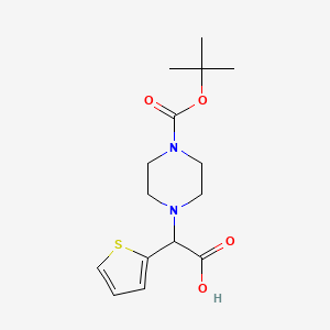 2-(4-(Tert-butoxycarbonyl)piperazin-1-YL)-2-(thiophen-2-YL)acetic acid
