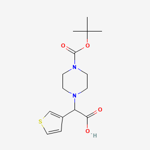 2-(4-(Tert-butoxycarbonyl)piperazin-1-yl)-2-(thiophen-3-yl)acetic acid