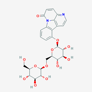 molecular formula C26H28N2O12 B133299 Bruceolline A CAS No. 159194-90-8