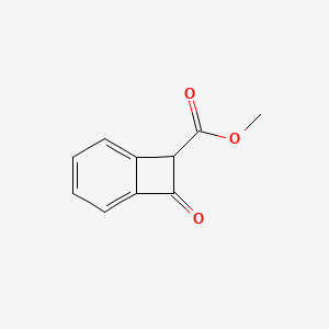 molecular formula C10H8O3 B13329925 Methyl 8-oxobicyclo[4.2.0]octa-1,3,5-triene-7-carboxylate CAS No. 17539-22-9