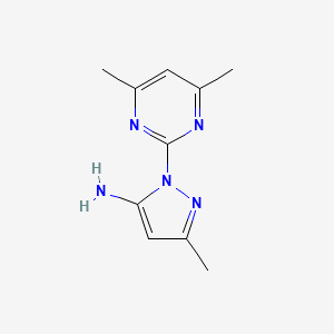 molecular formula C10H13N5 B1332997 1-(4,6-dimethylpyrimidin-2-yl)-3-methyl-1H-pyrazol-5-amine CAS No. 475653-98-6