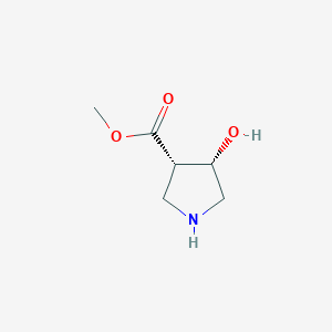 molecular formula C6H11NO3 B13330004 Rel-methyl (3S,4S)-4-hydroxypyrrolidine-3-carboxylate 