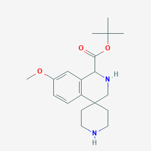 molecular formula C19H28N2O3 B13330014 tert-Butyl 7-methoxy-2,3-dihydro-1H-spiro[isoquinoline-4,4'-piperidine]-1-carboxylate 