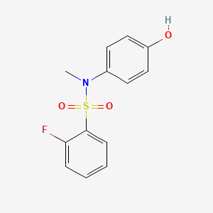 2-fluoro-N-(4-hydroxyphenyl)-N-methylbenzenesulfonamide