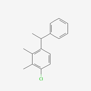 molecular formula C16H17Cl B13330097 Chlorodimethyl(1-phenylethyl)benzene CAS No. 95719-24-7