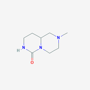 molecular formula C8H15N3O B133301 2-Methyloctahydro-6H-pyrazino[1,2-c]pyrimidin-6-one CAS No. 151733-63-0
