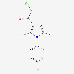 molecular formula C14H13BrClNO B1333012 1-[1-(4-bromophenyl)-2,5-dimethyl-1H-pyrrol-3-yl]-2-chloroethanone CAS No. 610274-24-3