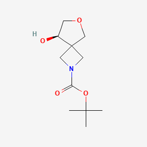 molecular formula C11H19NO4 B13330123 tert-Butyl (R)-8-hydroxy-6-oxa-2-azaspiro[3.4]octane-2-carboxylate 