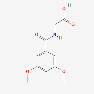 molecular formula C11H13NO5 B1333019 (3,5-二甲氧基苯甲酰氨基)乙酸 CAS No. 62098-74-2