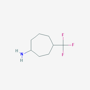 molecular formula C8H14F3N B13330233 4-(Trifluoromethyl)cycloheptan-1-amine 
