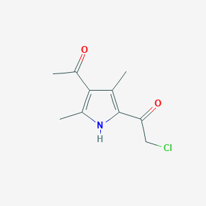 molecular formula C10H12ClNO2 B1333026 1-(4-Acetyl-3,5-dimethyl-1H-pyrrol-2-yl)-2-chloro-ethanone CAS No. 750611-31-5