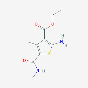 molecular formula C10H14N2O3S B1333041 2-氨基-4-甲基-5-(甲基氨基羰基)噻吩-3-羧酸乙酯 CAS No. 735335-55-4