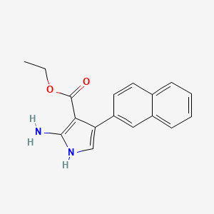 molecular formula C17H16N2O2 B1333046 Ethyl 2-amino-4-(naphthalen-2-yl)-1H-pyrrole-3-carboxylate CAS No. 338400-98-9