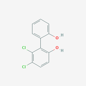 molecular formula C12H8Cl2O2 B13330831 (R)-5,6-Dichloro-[1,1'-biphenyl]-2,2'-diol 