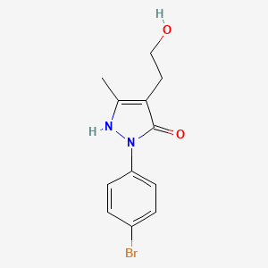 B1333085 2-(4-Bromophenyl)-4-(2-hydroxyethyl)-5-methyl-1,2-dihydro-3H-pyrazol-3-one CAS No. 885949-90-6