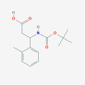 molecular formula C15H21NO4 B1333087 3-[(Tert-butoxycarbonyl)amino]-3-(2-methylphenyl)propanoic acid CAS No. 284493-54-5