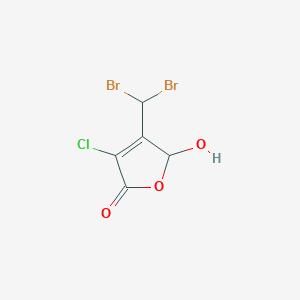 molecular formula C5H3Br2ClO3 B133309 3-Chloro-4-(dibromomethyl)-5-hydroxy-2(5H)-furanone CAS No. 132059-52-0