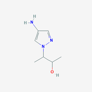 molecular formula C7H13N3O B13330912 Rel-3-(4-amino-1H-pyrazol-1-yl)butan-2-ol 