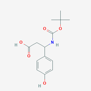 molecular formula C14H19NO5 B1333092 3-[(Tert-butoxycarbonyl)amino]-3-(4-hydroxyphenyl)propanoic acid CAS No. 454473-84-8