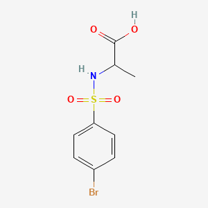 molecular formula C9H10BrNO4S B1333109 2-{[(4-Bromophenyl)sulfonyl]amino}propanoic acid CAS No. 250714-65-9