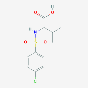 molecular formula C11H14ClNO4S B1333110 2-{[(4-Chlorophenyl)sulfonyl]amino}-3-methylbutanoic acid CAS No. 250714-80-8
