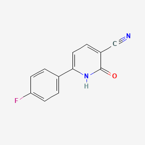 molecular formula C12H7FN2O B1333113 6-(4-Fluorophenyl)-2-oxo-1,2-dihydropyridine-3-carbonitrile CAS No. 31755-80-3