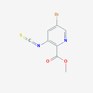 molecular formula C8H5BrN2O2S B13331135 Methyl 5-bromo-3-isothiocyanatopyridine-2-carboxylate 