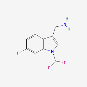 molecular formula C10H9F3N2 B13331158 (1-(Difluoromethyl)-6-fluoro-1H-indol-3-yl)methanamine 