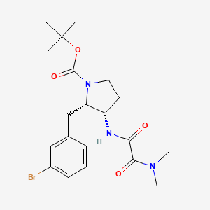 molecular formula C20H28BrN3O4 B13331341 tert-Butyl (2S,3S)-2-(3-bromobenzyl)-3-(2-(dimethylamino)-2-oxoacetamido)pyrrolidine-1-carboxylate 