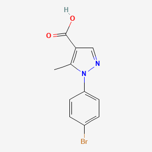 molecular formula C11H9BrN2O2 B1333168 1-(4-bromophenyl)-5-methyl-1H-pyrazole-4-carboxylic acid CAS No. 187998-44-3