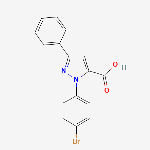 molecular formula C16H11BrN2O2 B1333169 1-(4-Bromophenyl)-3-phenyl-1h-pyrazole-5-carboxylic acid CAS No. 618101-91-0