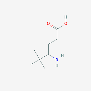 molecular formula C8H17NO2 B13331849 4-Amino-5,5-dimethylhexanoic acid 