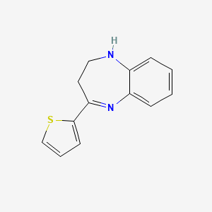 molecular formula C13H12N2S B1333186 4-(2-Thienyl)-2,3-dihydro-1H-1,5-benzodiazepine CAS No. 497178-55-9