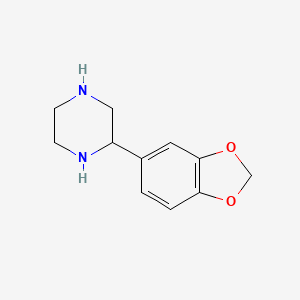 molecular formula C11H14N2O2 B1333188 2-苯并[1,3]二氧杂环-5-基哌嗪 CAS No. 65709-24-2