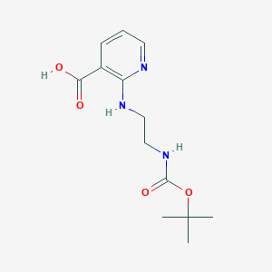 molecular formula C13H19N3O4 B1333189 2-(2-Tert-butoxycarbonylamino-ethylamino)-nicotinic acid CAS No. 904815-14-1