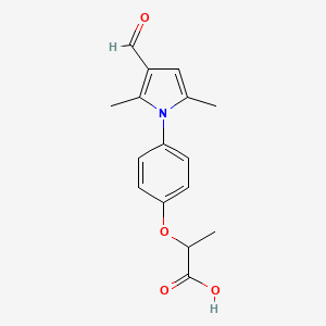 2-[4-(3-formyl-2,5-dimethyl-1H-pyrrol-1-yl)phenoxy]propanoic acid