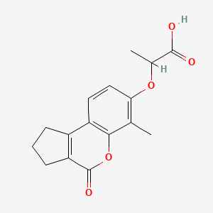 2-((6-Methyl-4-oxo-1,2,3,4-tetrahydrocyclopenta[c]chromen-7-yl)oxy)propanoic acid