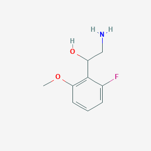 molecular formula C9H12FNO2 B13332097 2-Amino-1-(2-fluoro-6-methoxyphenyl)ethan-1-OL 