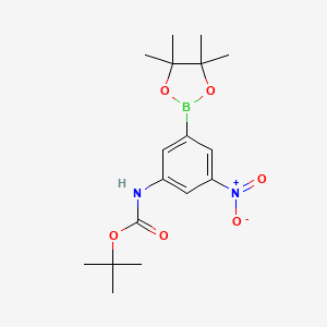 tert-Butyl (3-nitro-5-(4,4,5,5-tetramethyl-1,3,2-dioxaborolan-2-yl)phenyl)carbamate